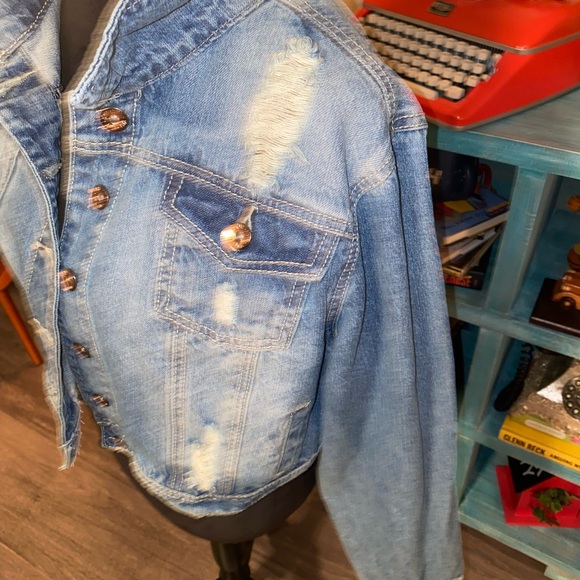 Distressed Jean Jacket - Picture 4 of 5